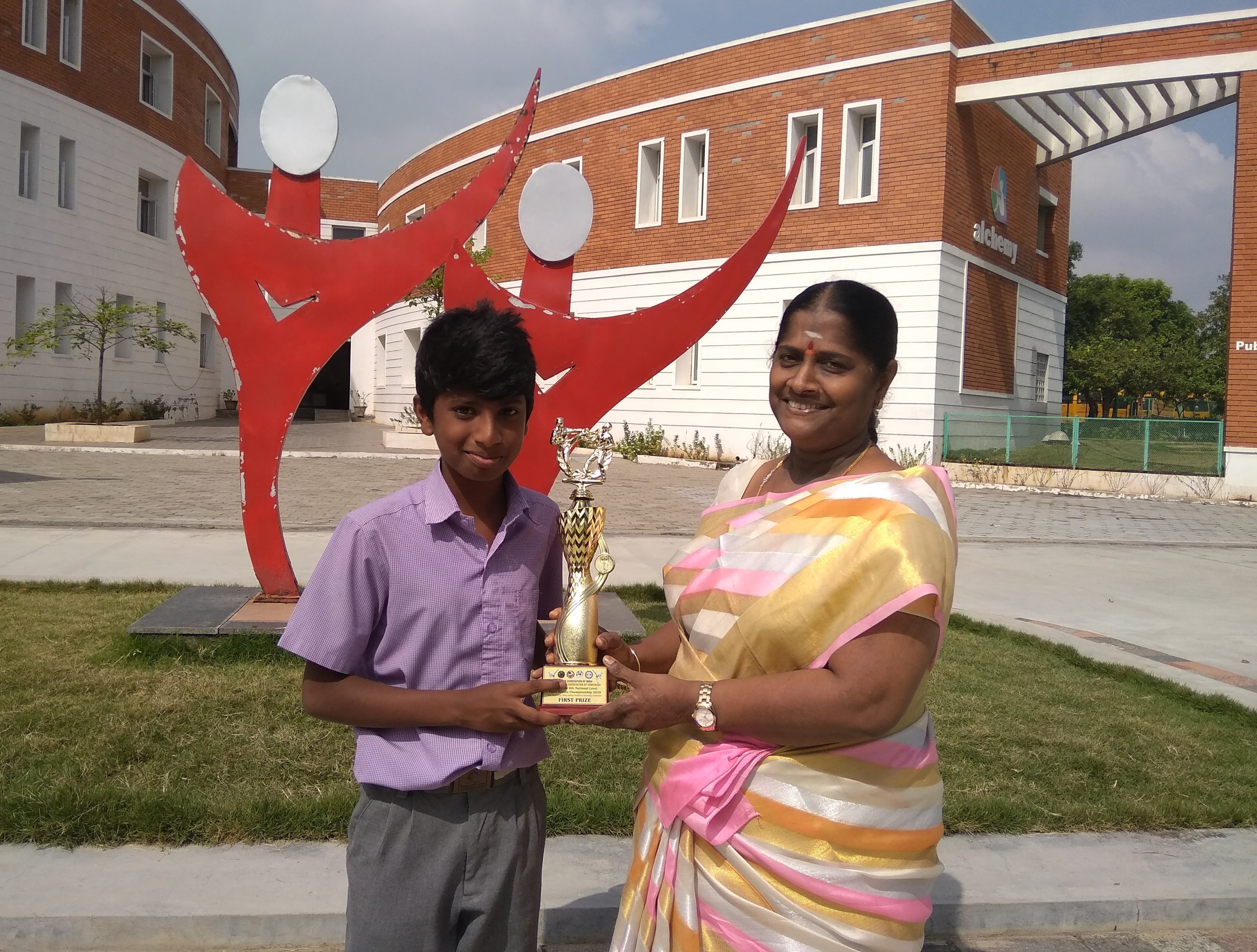 First place in 6th national level karate championship