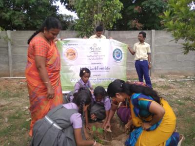 Planted saplings in our school along with Lets Thank Foundation