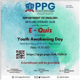 E-Quiz to Celebrate Youth Awakening  Day 