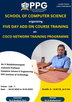 Five-Day Add on Course Training on the Cisco Network Training Program